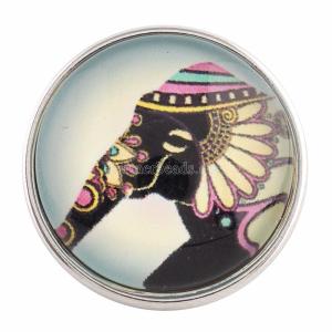 20MM snap glass elephant C0183 interchangable snaps jewelry