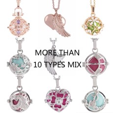Mix 10pcs/set Angel Caller Ring bell ball locket Necklace without ball random color,  random 30 types