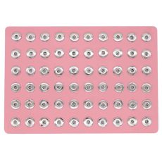 Display of 60 pieces PU leather pink for 18&20MM snaps chunks