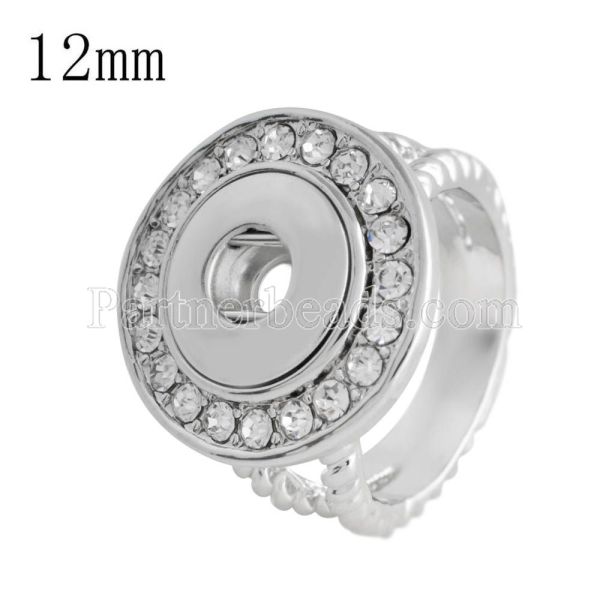 size 18.5mm metal Ring fit mini 12mm snaps