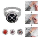 #8Fit 12mm Snaps Stainless steel Rings fit snaps chunks KS0943-S