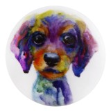 20MM dog Painted enamel metal snaps button print C5008 jewelry