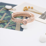 1 buttons snaps rose gold copper Bracelets KS1232-S fit 12MM snaps chunks