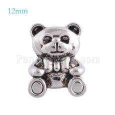 12mm bear snaps Silver Plated  KS5082-S snap jewelry