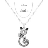 Pendant Necklace with 45CM chain KS1248-S fit 12MM chunks snaps jewelry