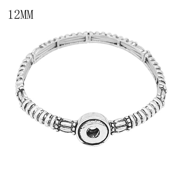1 buttons snap sliver bracelet fit 12MM snaps jewelry KS1238-S