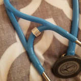 Blue rhinestone fittings for silver-plated belt of ultrasonic stethoscope