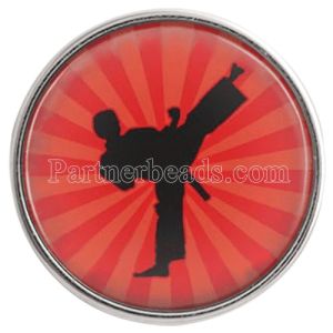 20MM snap glass Chinese Kung Fu C0944 interchangeable Orange