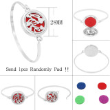 28MM alloy love Aromatherapy/Essential Oil Diffuser Perfume Bracelet with 1pc 20mm discs as gift