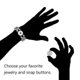 5 buttons snaps metal armband fit snaps chunks