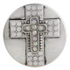20MM cross snap button Antique Silver Plated with white Rhinestone KC9750 snap jewelry