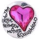 20MM Love snap Silver Plated with rose-red Rhinestone KC6131 snaps jewelry