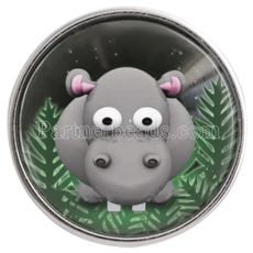 20MM snap glass Hippo C0885 interchangeable snaps jewelry