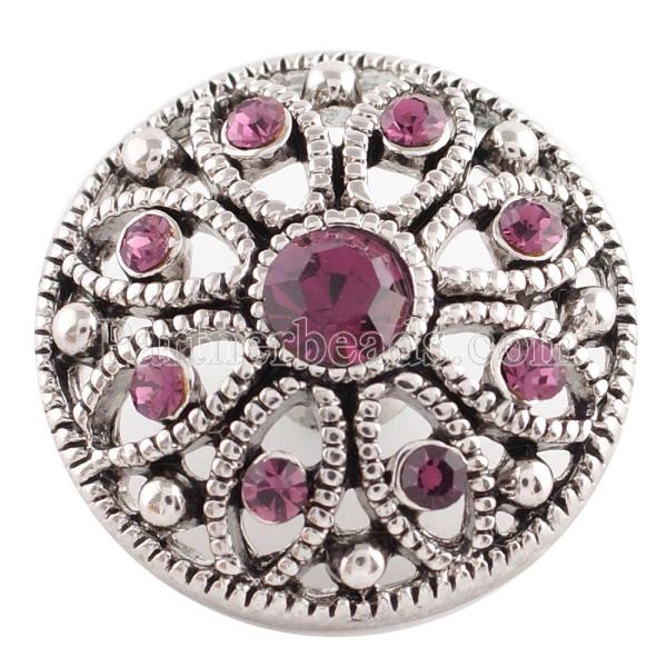 20MM snap Feb. birthstone purple KC5046 interchangable snaps jewelry