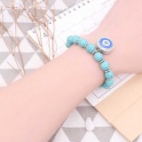 1 button Natural stone Turquoise bracelets Fit 20MM snaps chunks KC0849