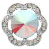 20MM design snap Silver Plated with   rhinestone KC7937 snaps jewelry multicolor