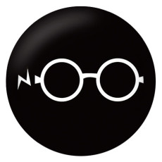 20MM Harry Potter black Painted  metal C5457 print snaps jewelry