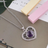 18MM snap purple Semi-precious stones KB2624 interchangable snaps jewelrysnaps