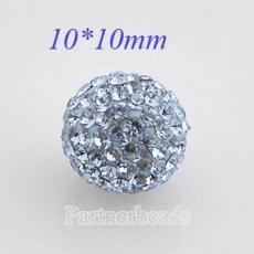 10mm Lightblue STELLUX Austrian crystal ball beads