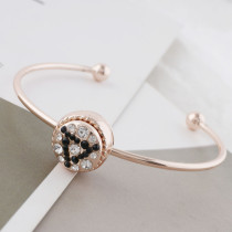 12MM design rose gold Plated with black rhinestone KS8094-S snap jewelry