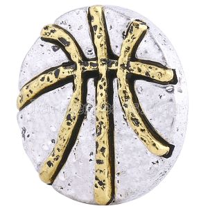 20MM Basketball snap Silver and gold Plated KC6157 snaps jewelry