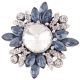 20MM design snap silver Plated with blue Rhinestones KC8940 snaps jewelry