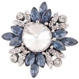 20MM design snap silver Plated with blue Rhinestones KC8940 snaps jewelry