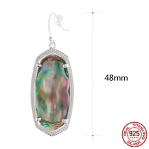 S925 Sterling Silver Kendra Scott style Elle Drop Earrings with abalone shell GM6003
