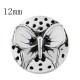 12mm Butterfly Small size snaps with white Enamel for chunks jewelry