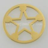 33MM stainless steel coin charms fit  jewelry size pentagram