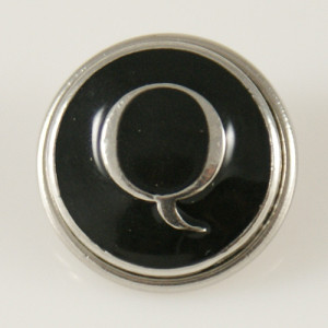 20MM English alphabet-Q  snap silver  plated KB1267 with Enamel interchangeable snaps jewelry