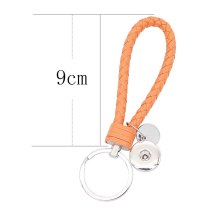 PU leather Keychain Keychain with button fit snaps chunks KC1207 Snaps Jewelry