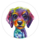 20MM dog Painted enamel metal snaps button print C5008 jewelry