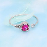 20MM love snap Silver Plated with rose-red rhinestone KC7819 snaps jewelry