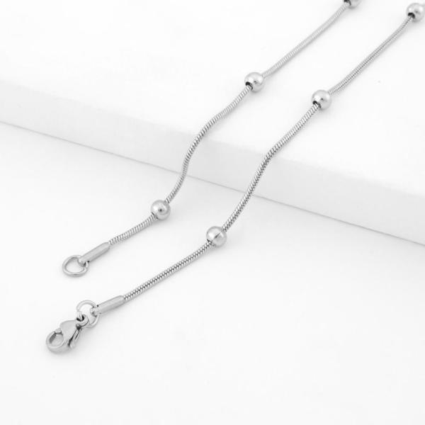 46CM Stainless steel fashion snake small ball chain fit all jewelry