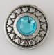 20MM Round snap Antique Silver Plated with light blue rhinestones KB7743 snaps jewelry