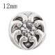 12MM love heart snap with white Rhinestone KS5156-S interchangeable snaps jewelry