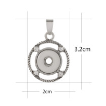 snap sliver Pendant fit 12MM snaps style jewelry KS0355-S