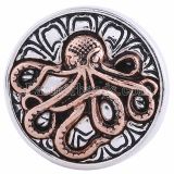 20MM 3D-Octopus round snap Antique gold Plated KC6179 snaps jewelry
