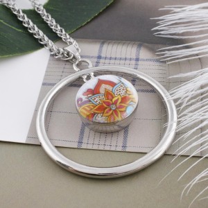 20MM flower Painted enamel metal snaps C5064 print snaps jewelry