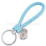 PU leather Keychain Keychain with button fit snaps chunks KC1117 Snaps Jewelry