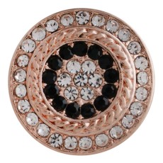 20MM round snap  Antique  rose-gold plated with rhinestone KC7062 snaps jewelry