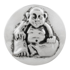 20MM Buddha snap button Silver Plated KC5710 snap jewelry