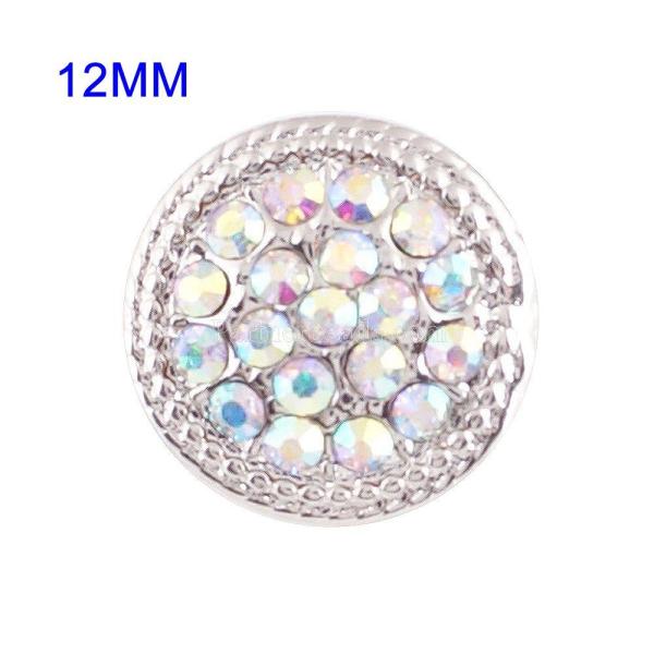 12mm Small size snaps with colorful Rhinestone for chunks jewelry