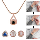 snap Rose Gold Pendant fit 12MM snaps style jewelry KS0344-S