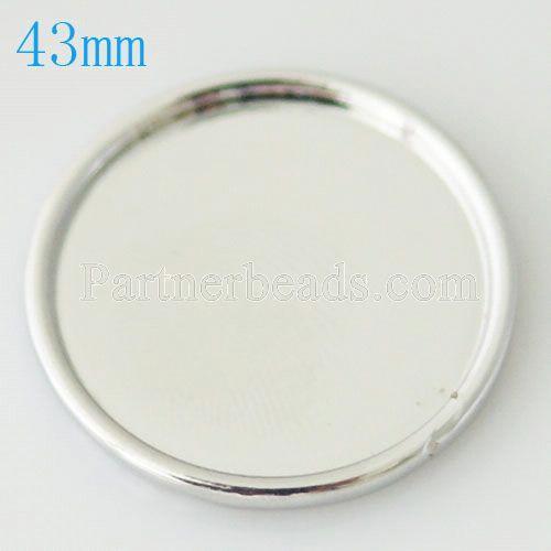 43MM metal back plate for coin charm fit  jewelry size