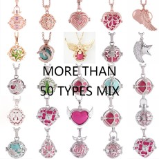 Mix 100pcs/set Angel Caller Ring bell ball locket Necklace without ball random color,  random more than 30 types