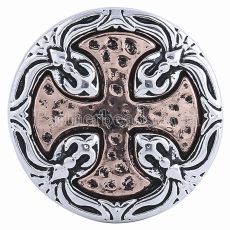 20MM Cross snap Rose Gold and silver Plated KC6109 snaps jewelry