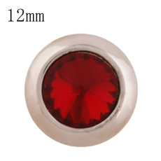 12MM round snap Rose Gold with red Rhinestone KS9683-S snaps jewelry
