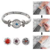 1 buttons snap sliver bracelet fit 12MM snaps jewelry KS1218-S